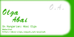 olga abai business card